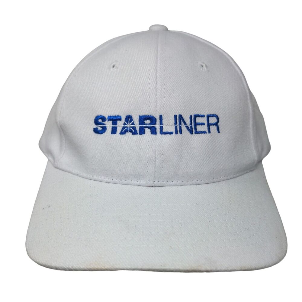 Starliner Boeing Snapback Hat White OSFA Embroidered Adjustable 6 Panel